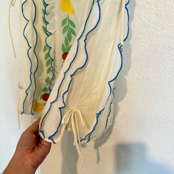 Farm Rio x Anthropologie Embroidered Ruffle mini Dress - Picture 12 of 15